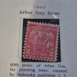 1932 Arbor Day 2¢ US Stamp - Rose Pink